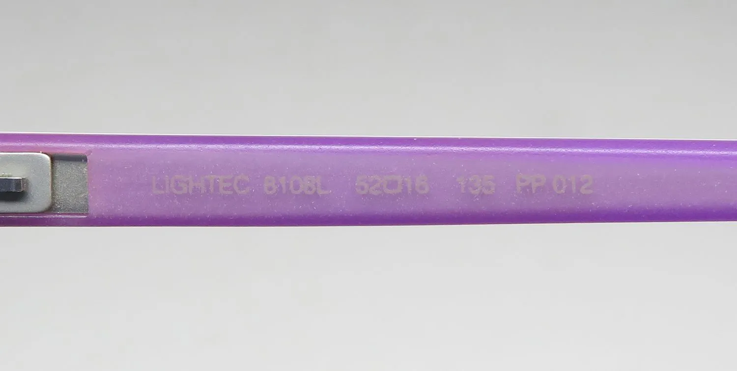 Lightec 8108l pp012 Eyeglasses Purple 52mm 7