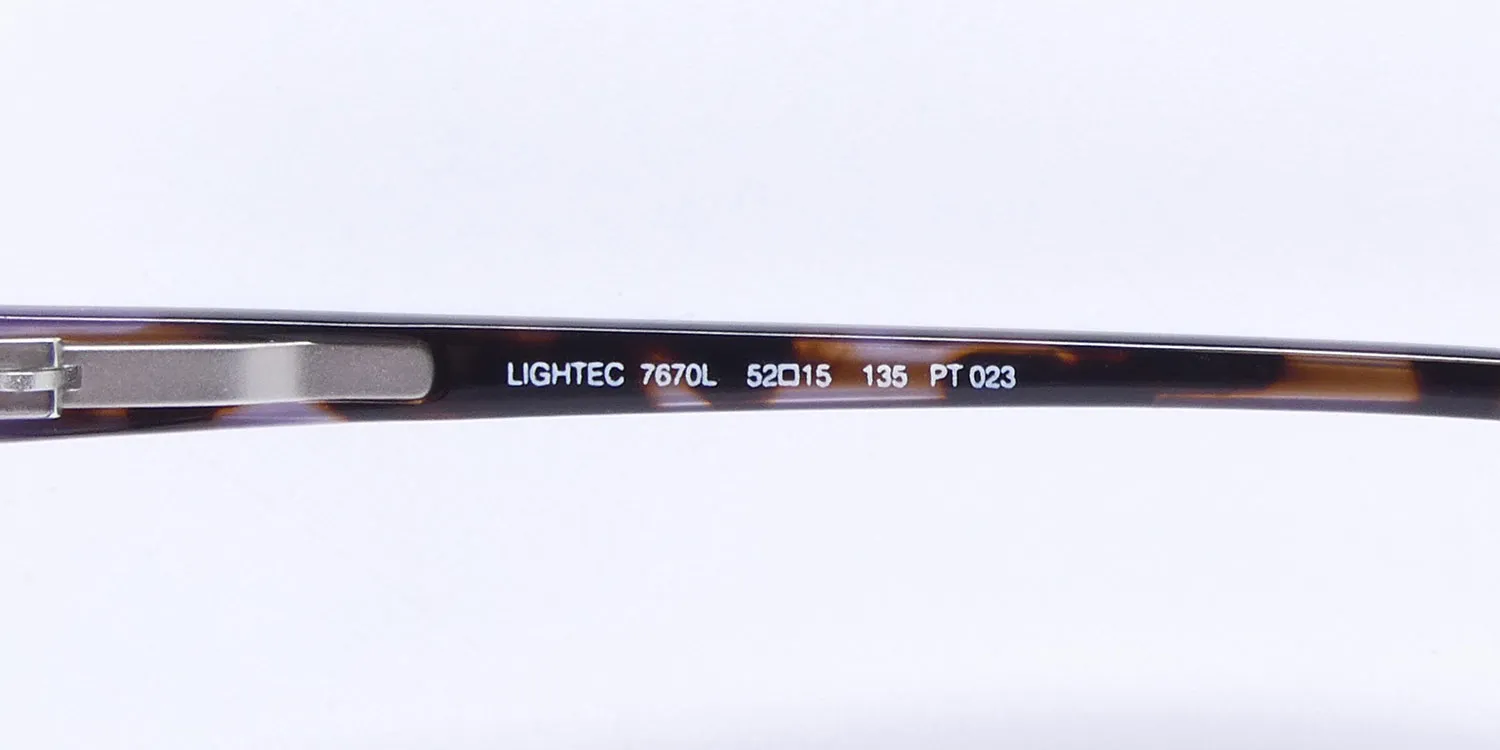 Morel Lightec 7670l pt023 Eyeglasses Brown 52mm 7