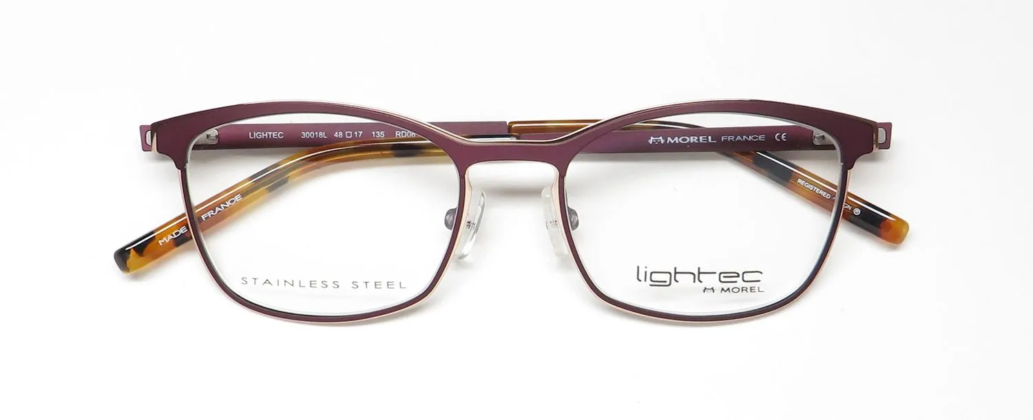 Lightec 30018l rd06 Eyeglasses Dark Red 48mm 2