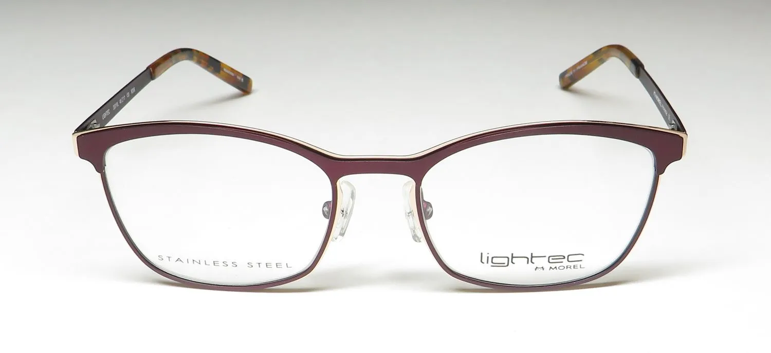 Lightec 30018l rd06 Eyeglasses Dark Red 48mm 3
