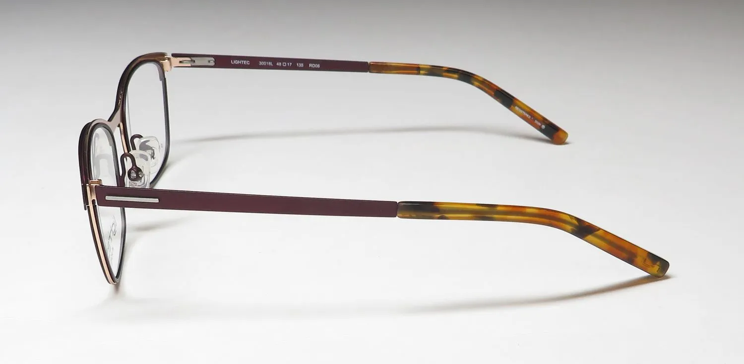 Lightec 30018l rd06 Eyeglasses Dark Red 48mm 4