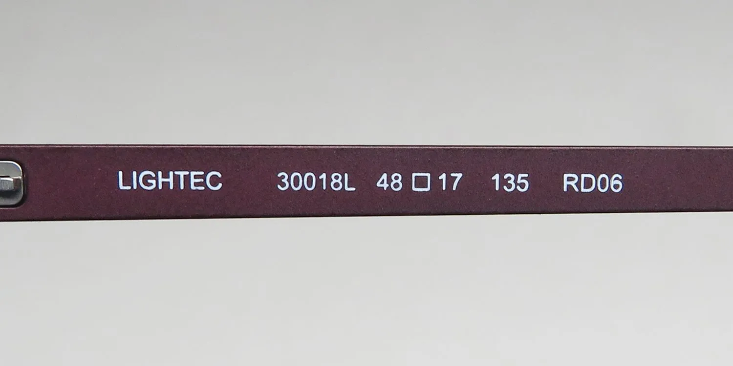 Lightec 30018l rd06 Eyeglasses Dark Red 48mm 7
