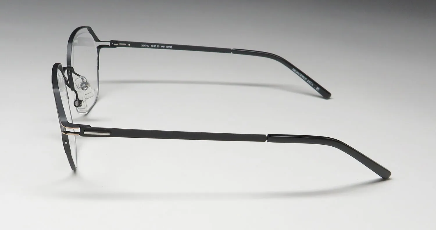 Lightec 30174l np01 Eyeglasses Matte Black 50mm 4