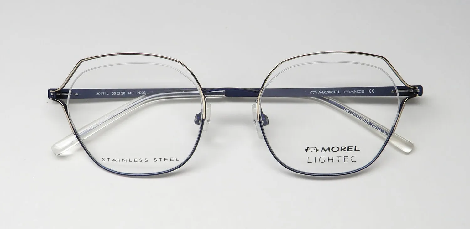 Lightec 30174l pd03 Eyeglasses Navy 50mm 2