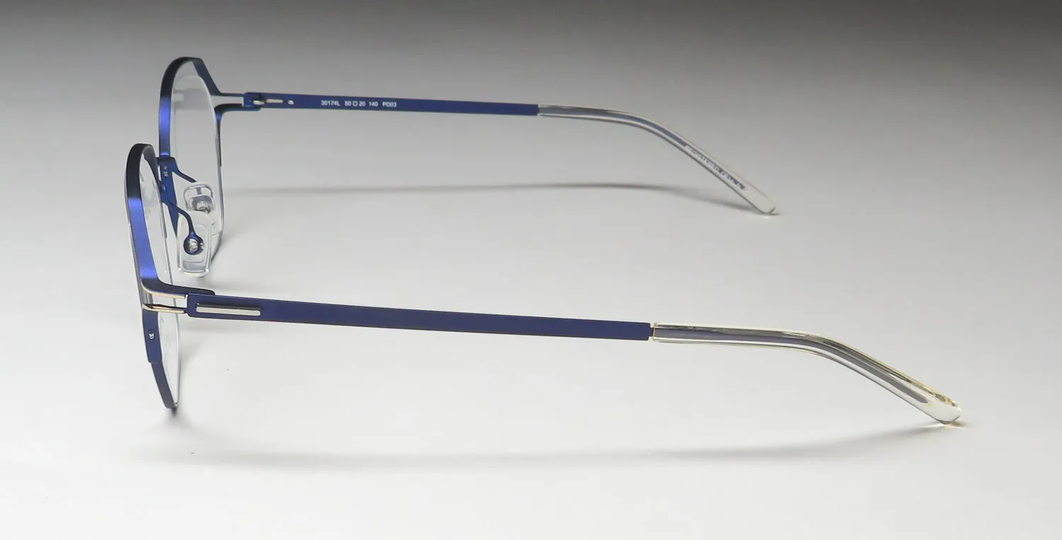 Lightec 30174l pd03 Eyeglasses Navy 50mm 4