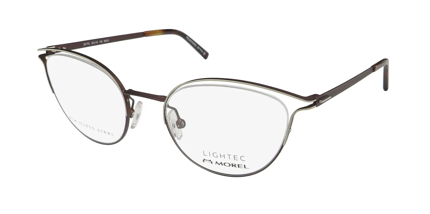 Morel Lightec 30177l mm12 Eyeglasses Brown 49mm