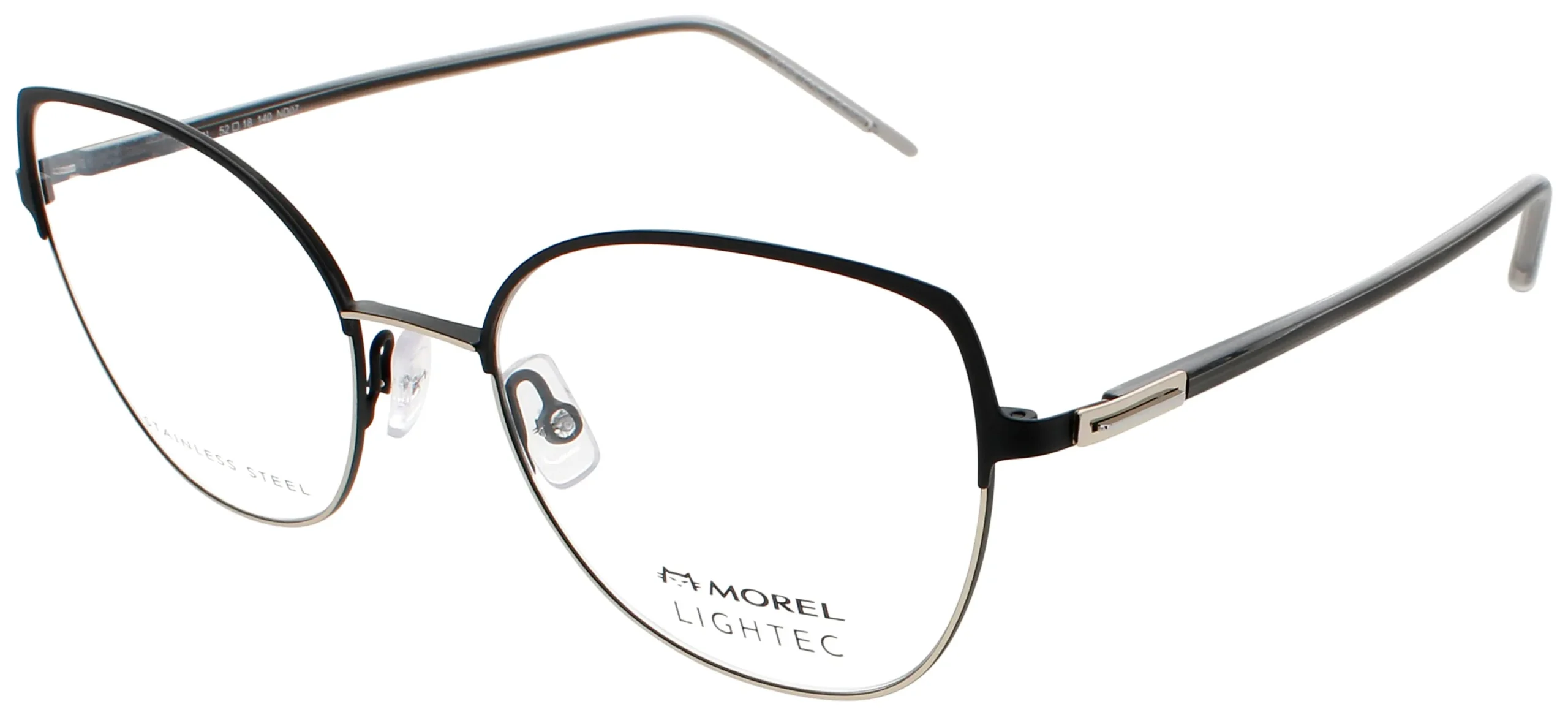 Lightec OMICRON 48 ND07 Eyeglasses Black 52mm Women
