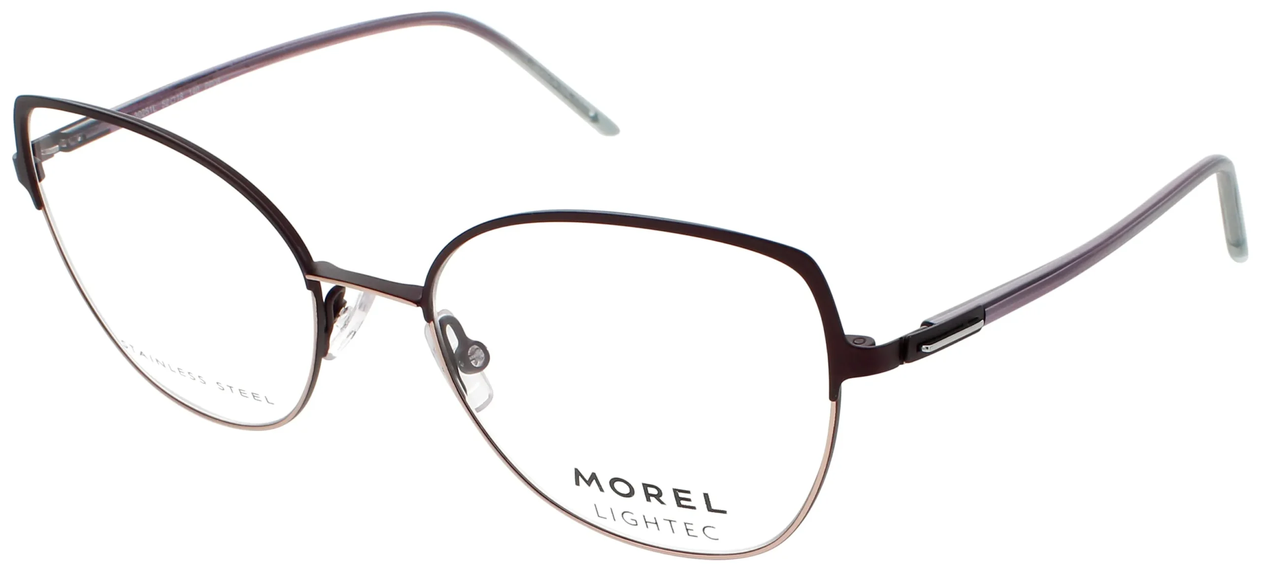 Lightec OMICRON 48 PP08 Eyeglasses Dark Plum 52mm Women