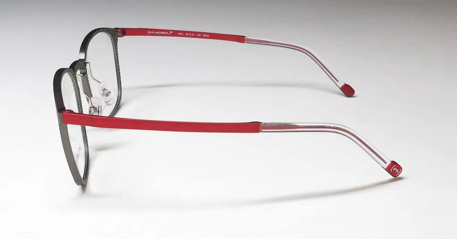Morel Red Will 90014c gr02 Eyeglasses Grey 52mm Unisex 4