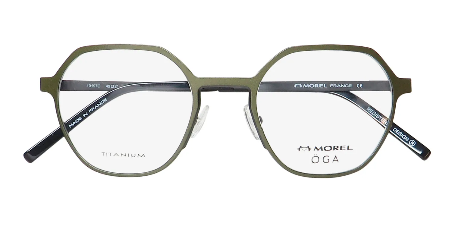 Morel Oga 10197o vn11 Eyeglasses Green 49mm 2
