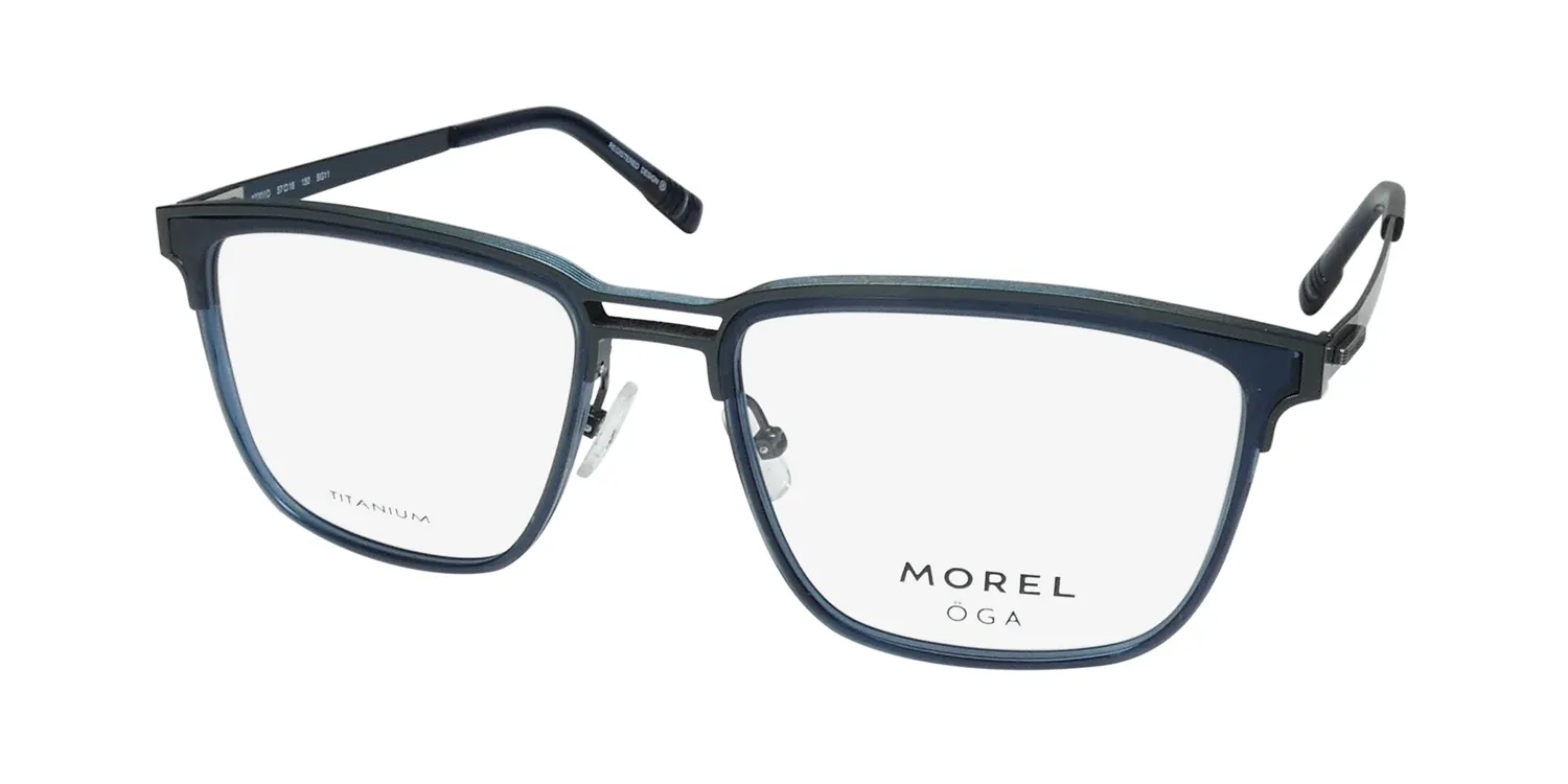 Morel Oga 10201o bg11 Eyeglasses Blue 57mm