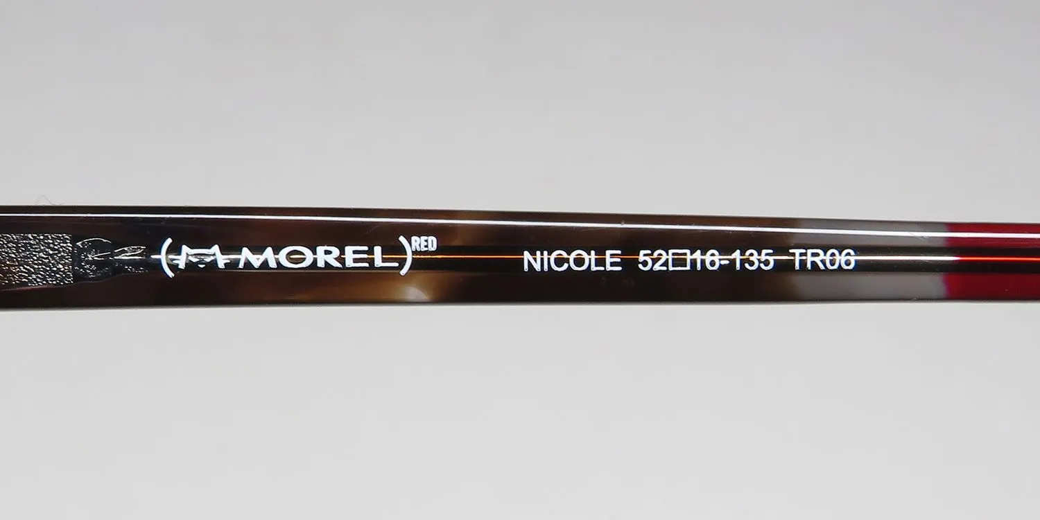 Morel Red Nicole 90038c tr06 Eyeglasses Tortoise 52mm 7