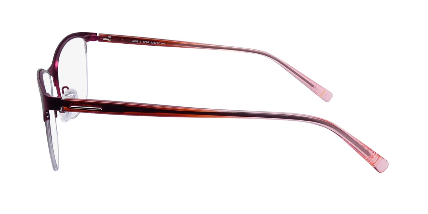 Morel June 2 sp08 Eyeglasses Red 52mm 4