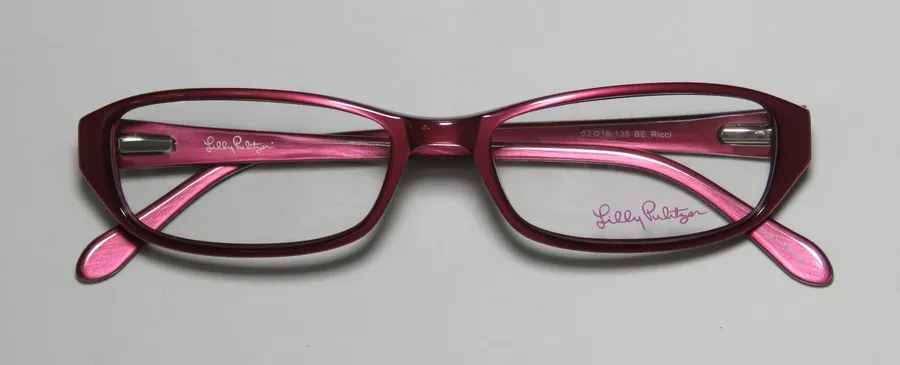 Lilly Pulitzer Ricci be Eyeglasses Rose Wine 52mm 8