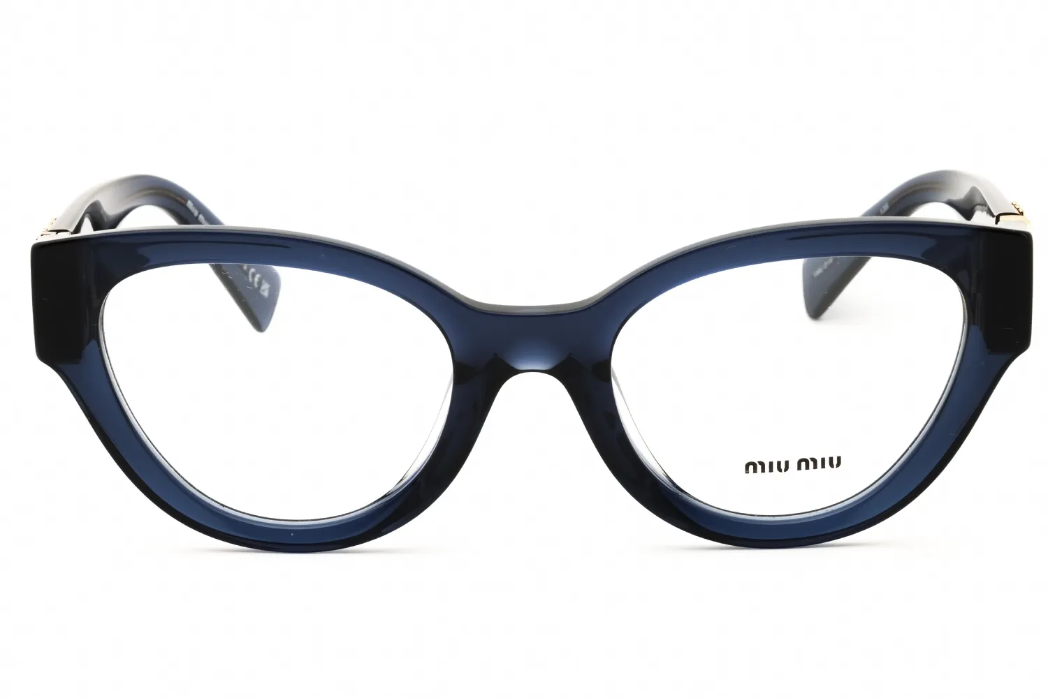 Miu Miu 0MU 01VV 08Q1O1 Eyeglasses Blue Transparent 52mm Women 2