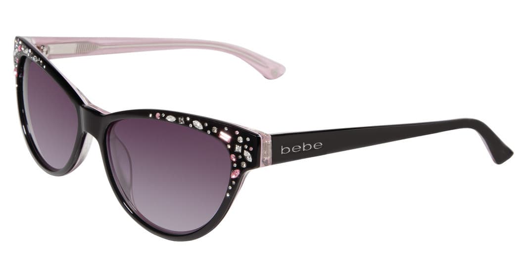 Bebe BB7024 001 Sunglasses Black Rose 56mm Women