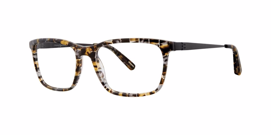 Jhane Barnes Boxplot Eyeglasses Olive Square 55mm Men