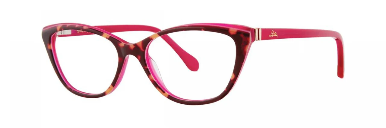 Lilly Pulitzer Nori Eyeglasses Pink Tortoise 46mm Women