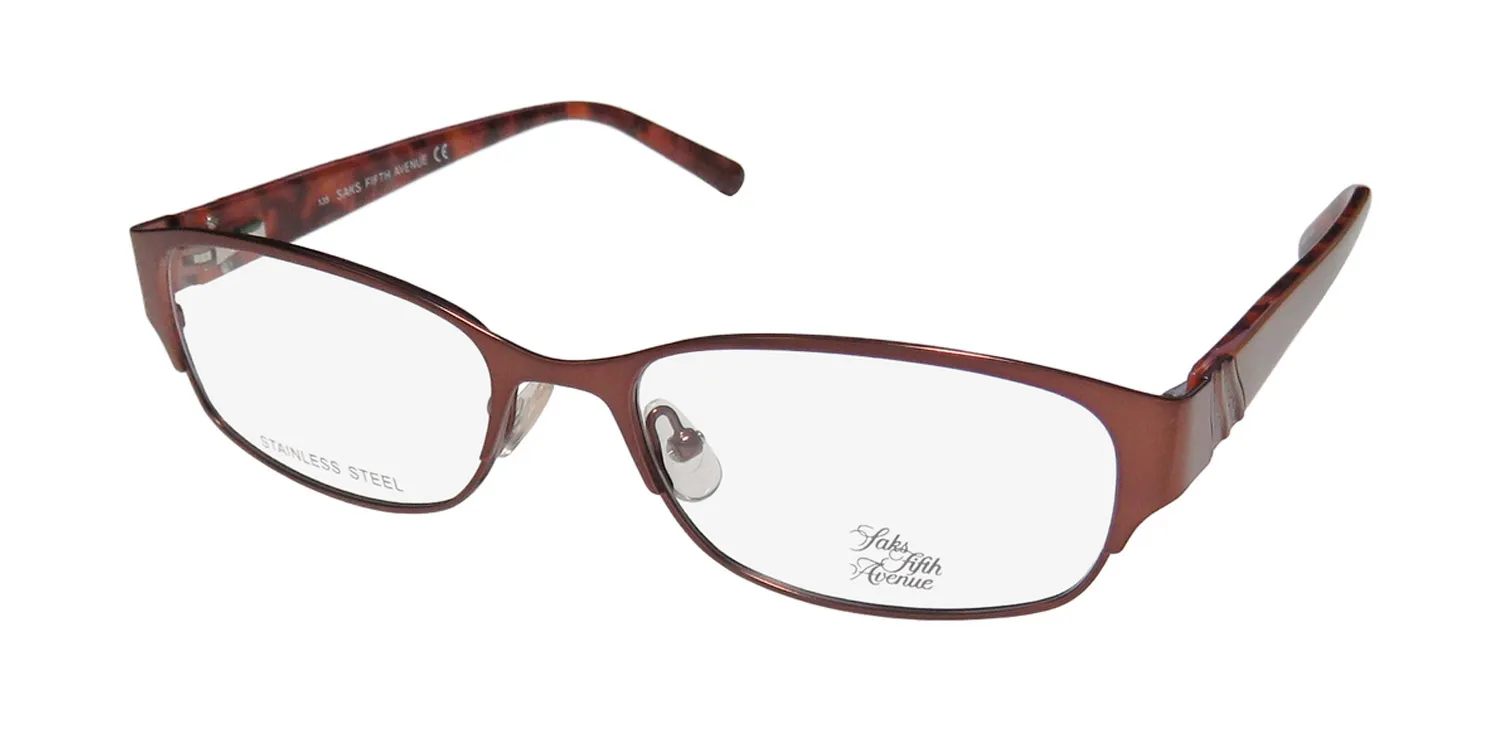 Saks Fifth Avenue 263 ed4 Eyeglasses Copper 54mm Women