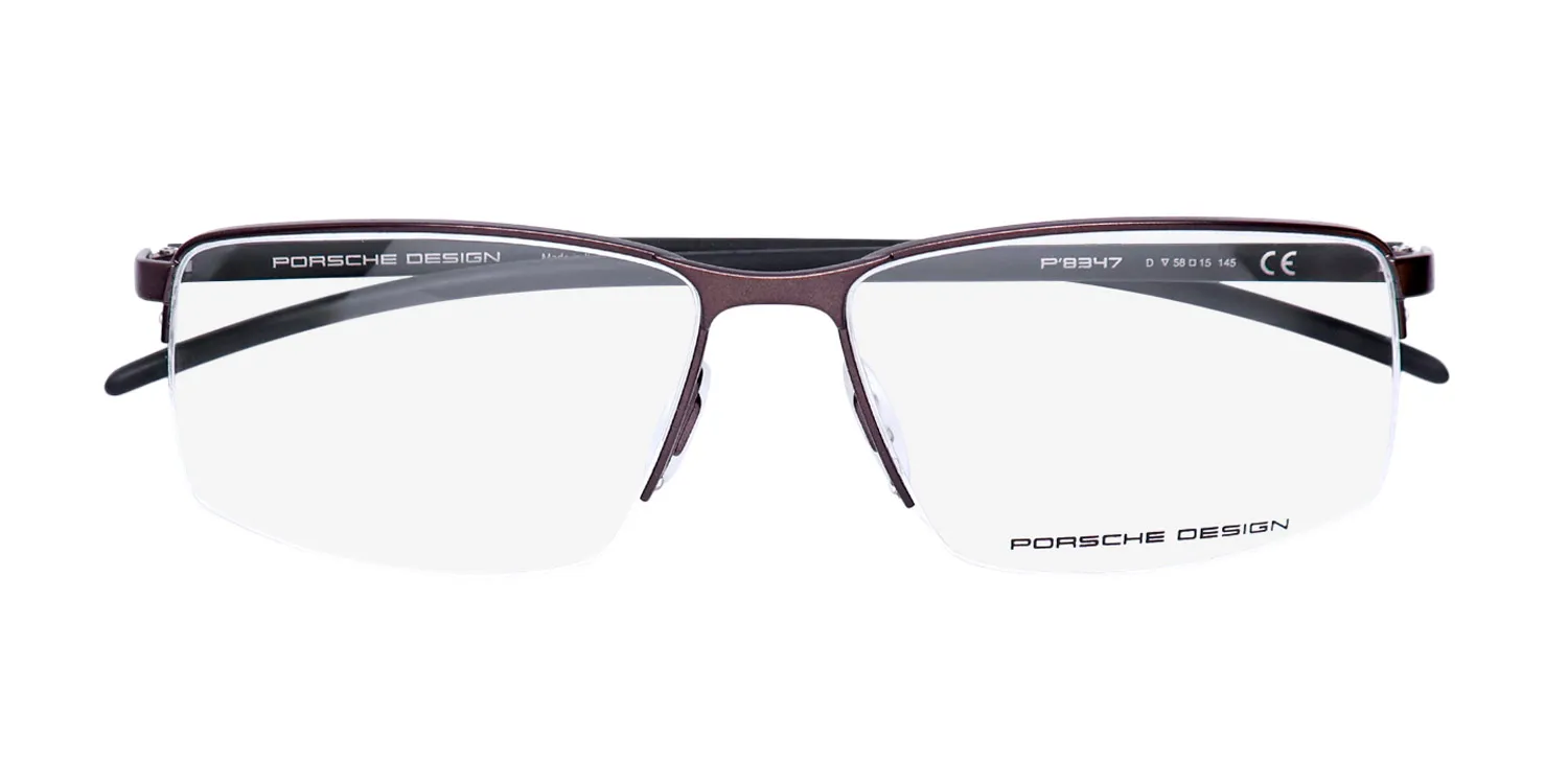 Porsche Design P8347 d Eyeglasses Brown 58mm 2