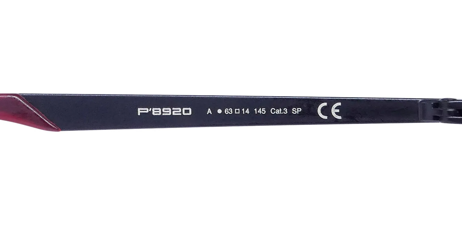 Porsche Design P8920 a Sunglasses Black 63mm 8