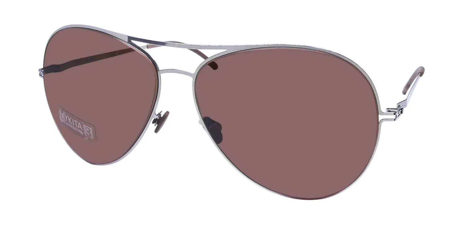 Mykita Alvar 051 Sunglasses Shiny Silver 60mm