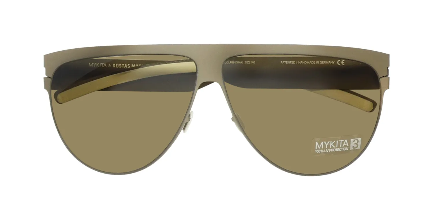 Mykita Kostas Murkudis Elektra f58 Sunglasses Khaki 64mm 2