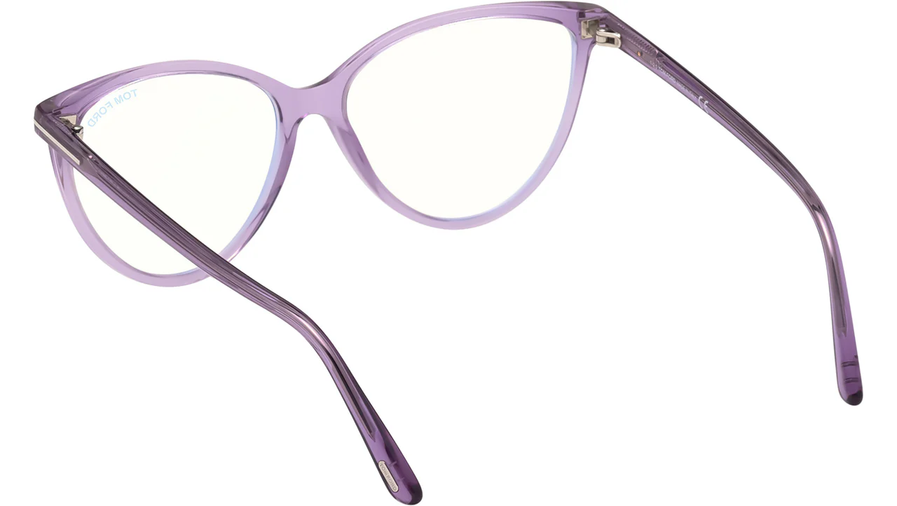 Tom Ford FT5743B 078 Eyeglasses Shiny Lilac 57mm Women 3
