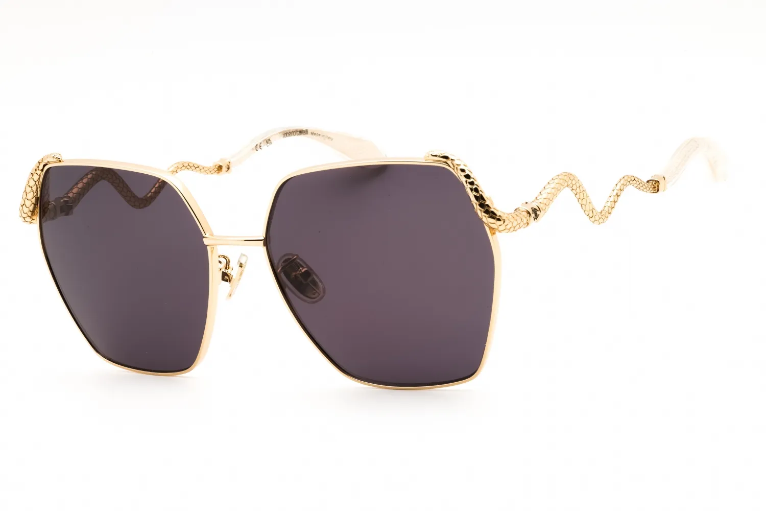 Roberto Cavalli SRC035M 0300 Sunglasses Shiny Rose Gold 59mm Women