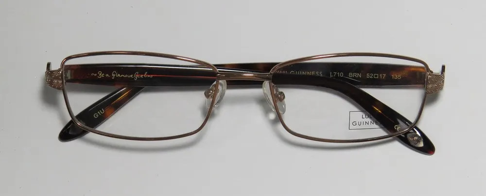 Lulu Guinness 710 brn Eyeglasses Brownish Gold 52mm Unisex 2