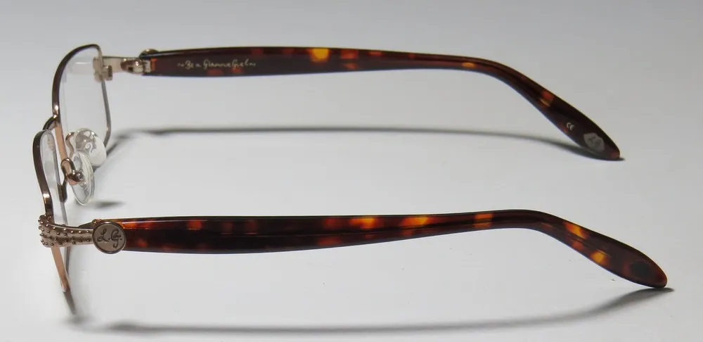 Lulu Guinness 710 brn Eyeglasses Brownish Gold 52mm Unisex 3