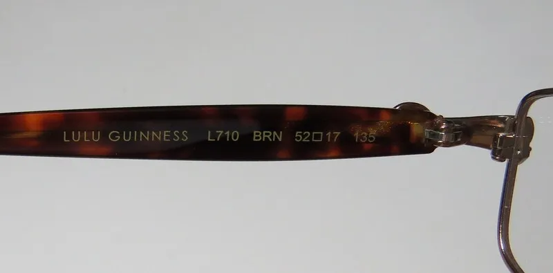 Lulu Guinness 710 brn Eyeglasses Brownish Gold 52mm Unisex 7