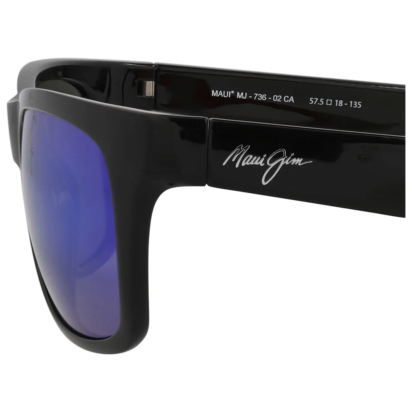 Maui Jim Kahi MJ736 02CA Sunglasses Black 57.5mm Unisex 3