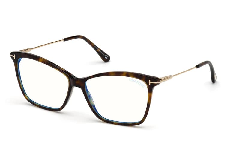 Tom Ford FT5687FB 052 Eyeglasses Dark Havana 56mm Women