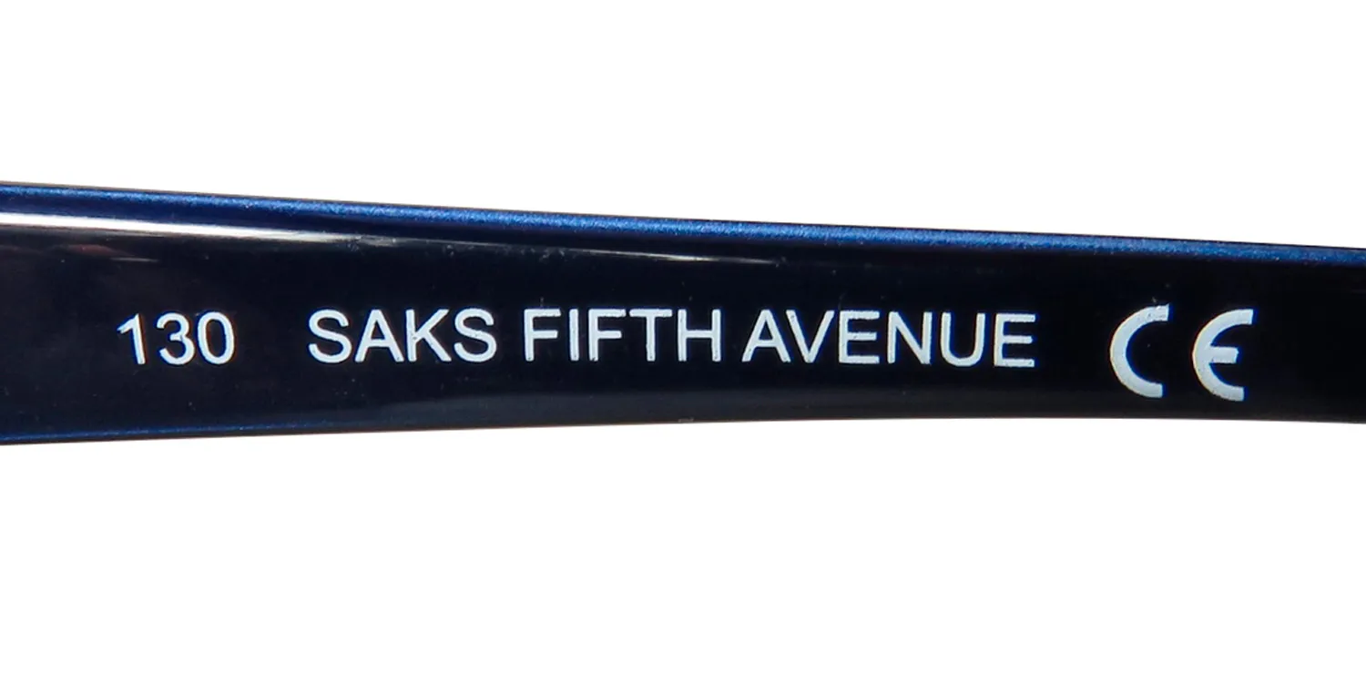 Saks Fifth Avenue 271 0fx8 Eyeglasses Onyx Crystal 51mm Women 7
