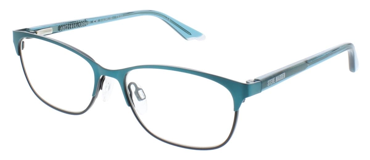 Steve Madden Fairlie Eyeglasses Teal 48mm Kids