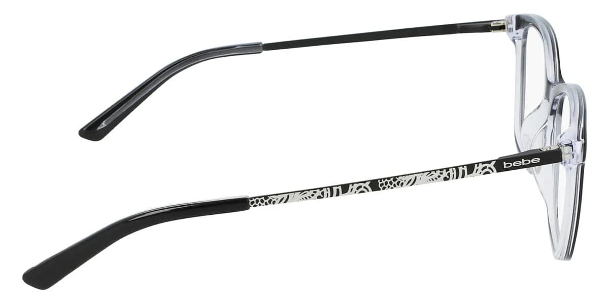 Bebe BB5187 001 Eyeglasses Jet Crystal 55mm Women 2