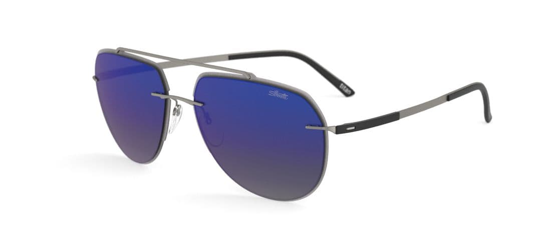 Silhouette 8719 6660 Sunglasses Slate Grey/ruthenium 59mm Men