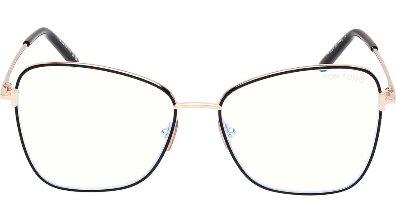 Tom Ford FT5906B 001 Eyeglasses Shiny Black 55mm Women 2