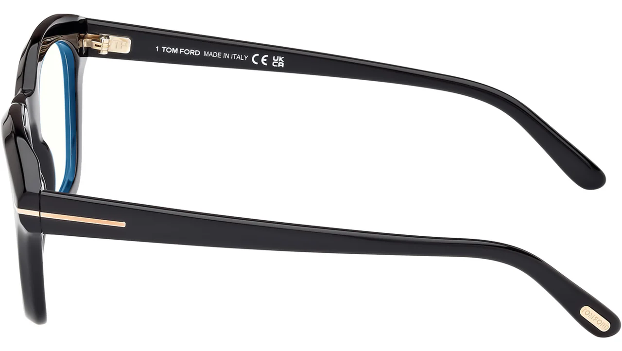 Tom Ford FT5961B 001 Eyeglasses Shiny Black 49mm Men 4