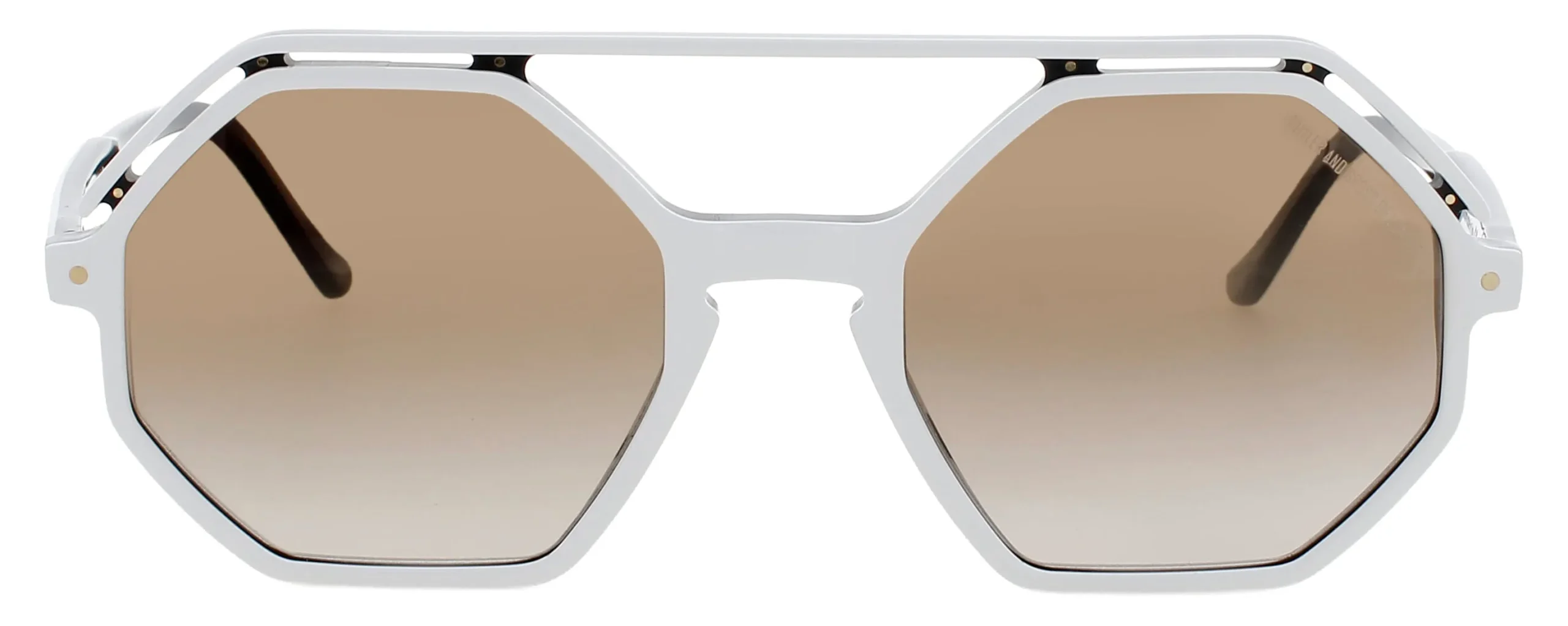 Cutler and Gross CGSN-1371 04 Sunglasses White On Black 53mm Women 2
