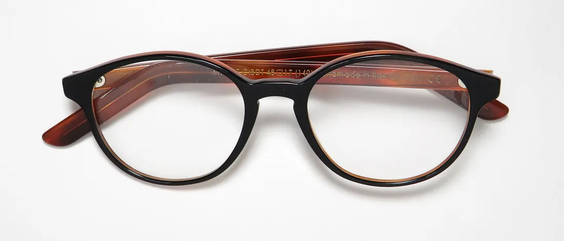 Cutler and Gross 1167 bdt Eyeglasses Black On Dark Turtle 48mm 2