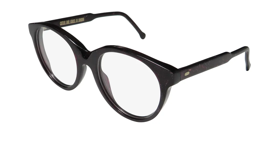 Cutler and Gross 1210 oxg Eyeglasses Oxblood Glitter 51mm