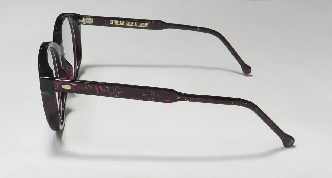 Cutler and Gross 1210 oxg Eyeglasses Oxblood Glitter 51mm 4
