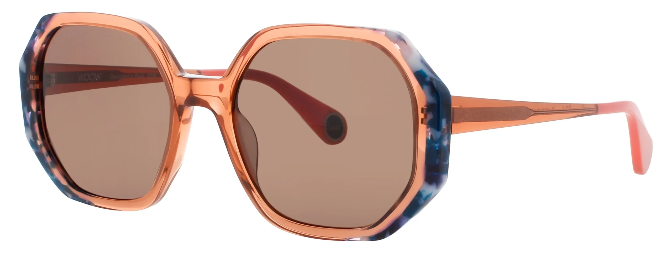 Woow SUPER-VISION-2 0373 Sunglasses Transparent Brown Orange 53mm Women