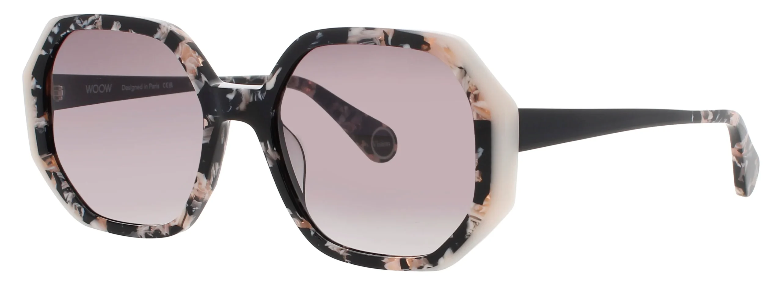 Woow SUPER-VISION-2 0503 Sunglasses Black And Rose Marble 53mm Women