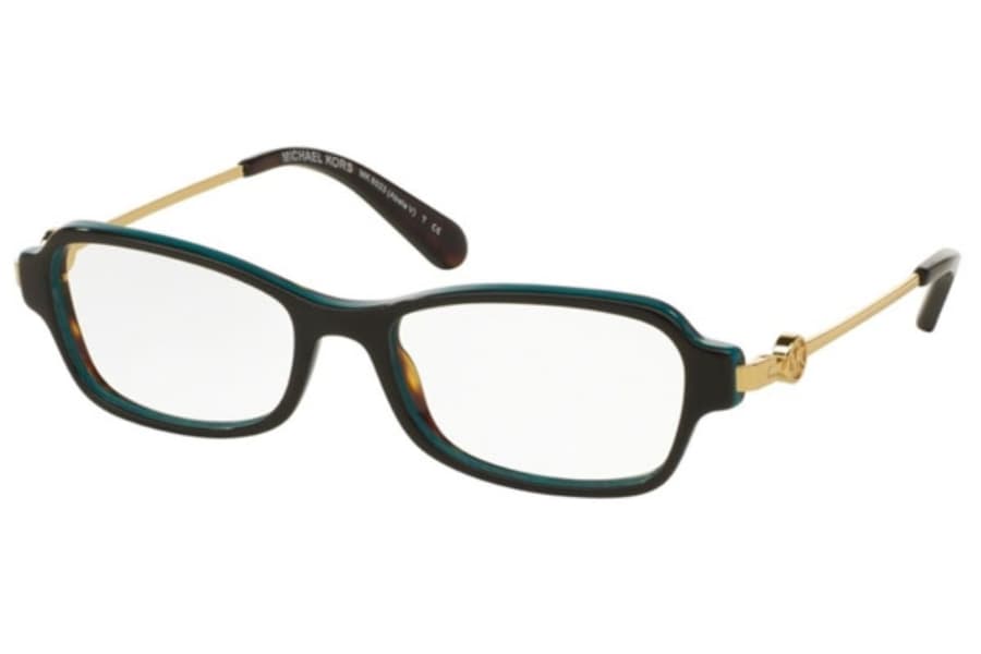 Michael Kors MK 8023 Abela V 3133 Eyeglasses Dark Tortoise Turquoise 52mm Women