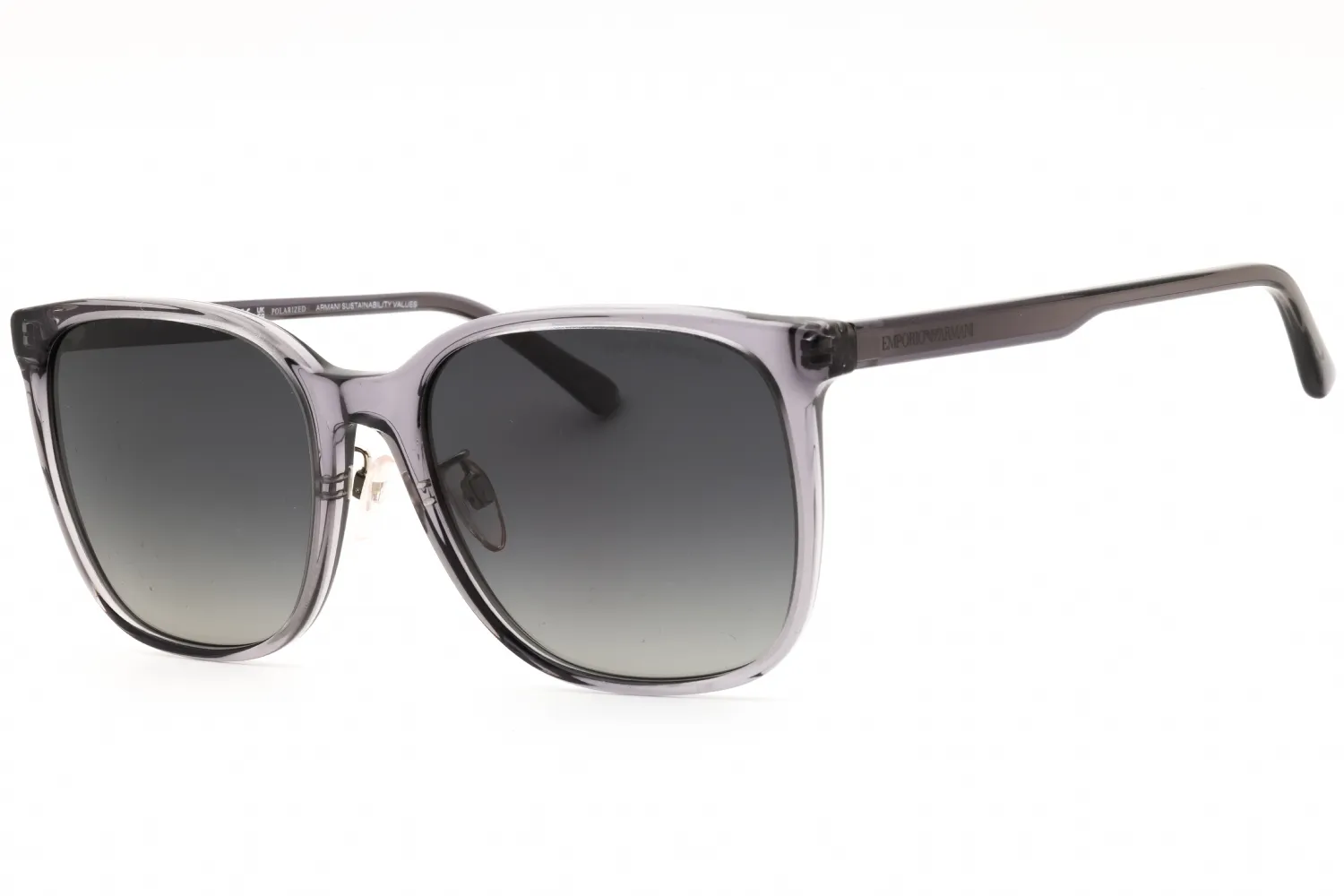 Emporio Armani 0EA4206D 5029T3 Sunglasses Shiny Transparent Grey 57mm Men