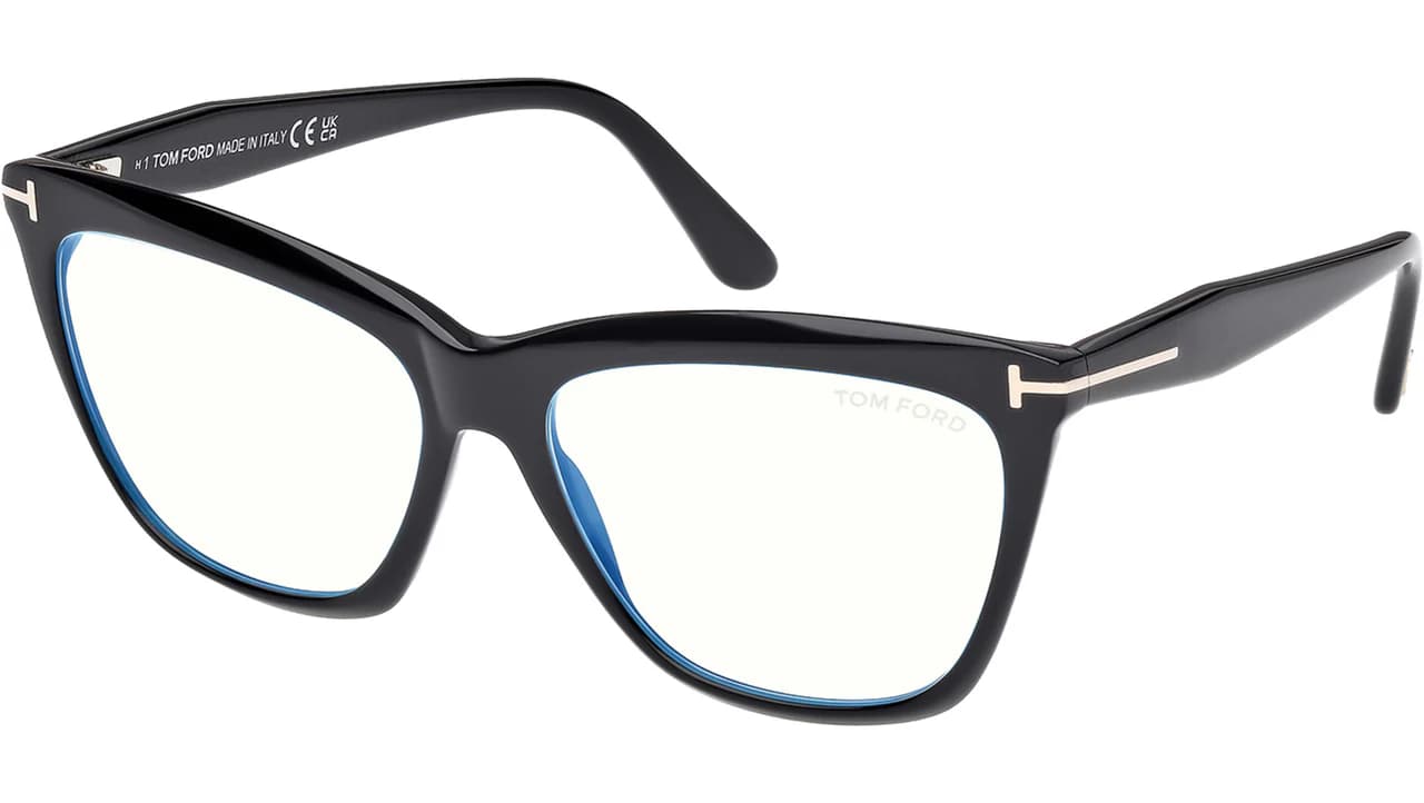 Tom Ford FT6064B 001 Eyeglasses Shiny Black 56mm Women