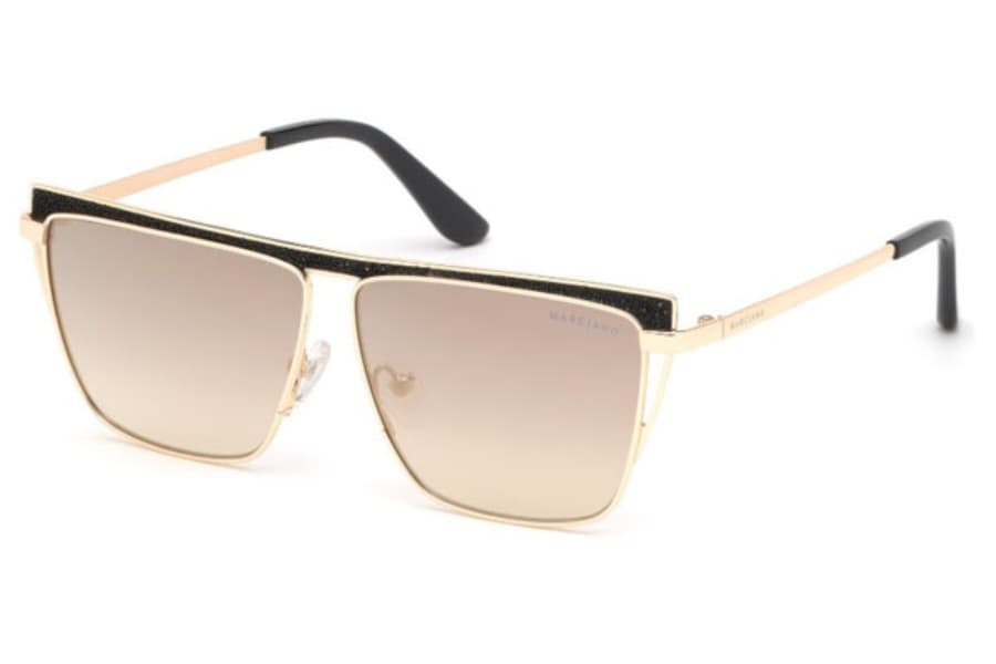 Marciano GM0797 32C Sunglasses Black Gold 57mm Women